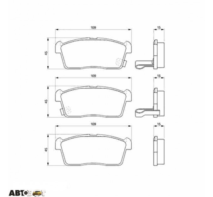 Тормозные колодки Bosch 0 986 424 695, цена: 924 грн.