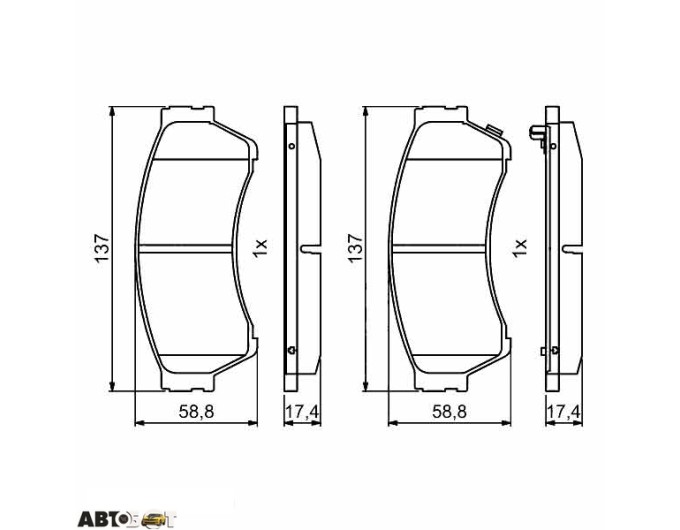 Тормозные колодки Bosch 0 986 494 860, цена: 2 459 грн.