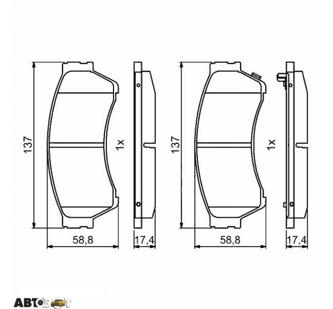 Тормозные колодки Bosch 0 986 494 860, цена: 1 339 грн.