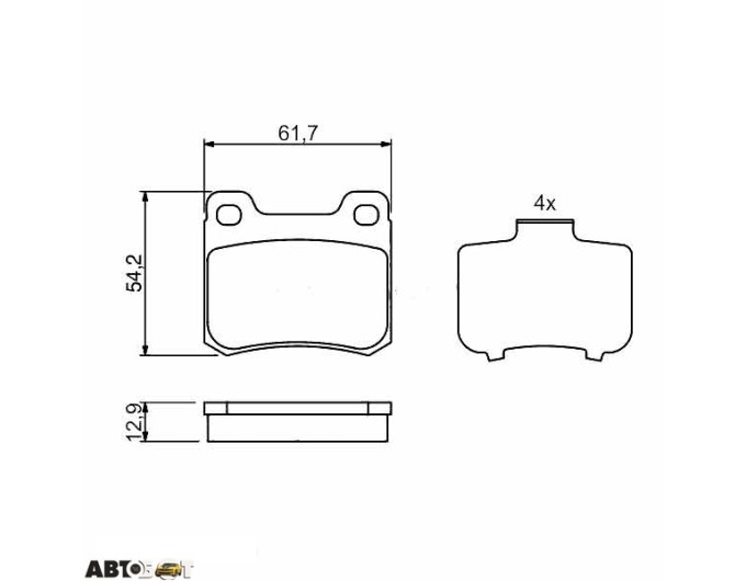 Тормозные колодки Bosch 0 986 466 874, цена: 934 грн.
