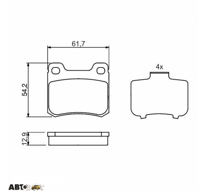 Тормозные колодки Bosch 0 986 466 874, цена: 508 грн.