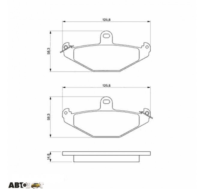 Тормозные колодки Bosch 0 986 461 148, цена: 846 грн.