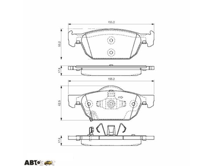 Тормозные колодки Bosch 0 986 494 383, цена: 3 103 грн.