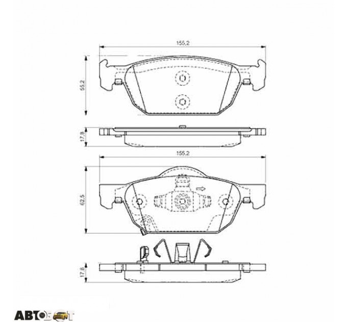 Тормозные колодки Bosch 0 986 494 383, цена: 1 689 грн.