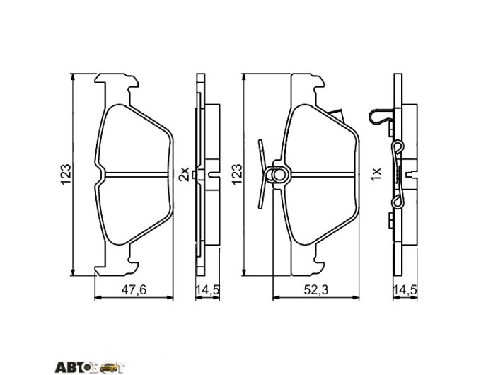 Тормозные колодки Bosch 0 986 494 836, цена: 2 440 грн.
