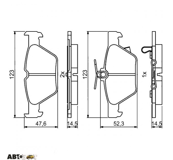 Тормозные колодки Bosch 0 986 494 836, цена: 1 328 грн.