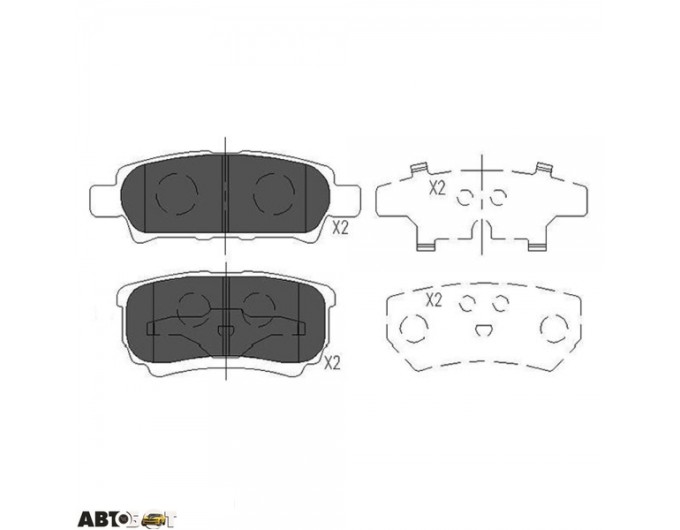 Гальмівні колодки KAVO PARTS KBP-5518, ціна: 1 331 грн.