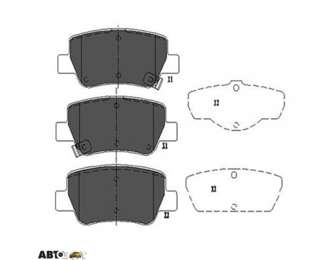 Тормозные колодки KAVO PARTS KBP-9107, цена: 1 385 грн.