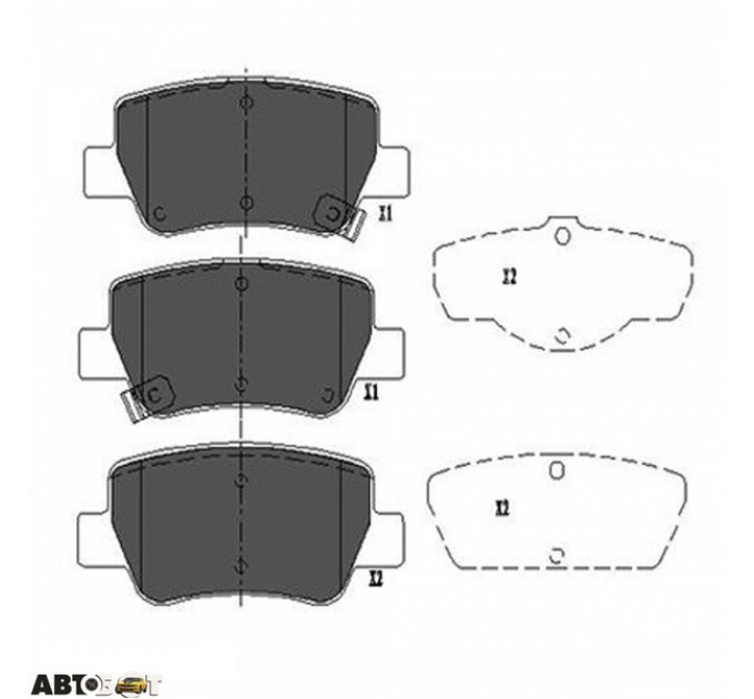 Гальмівні колодки KAVO PARTS KBP-9107, ціна: 762 грн.