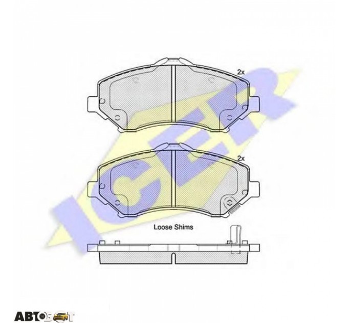 Тормозные колодки ICER 181908, цена: 1 862 грн.