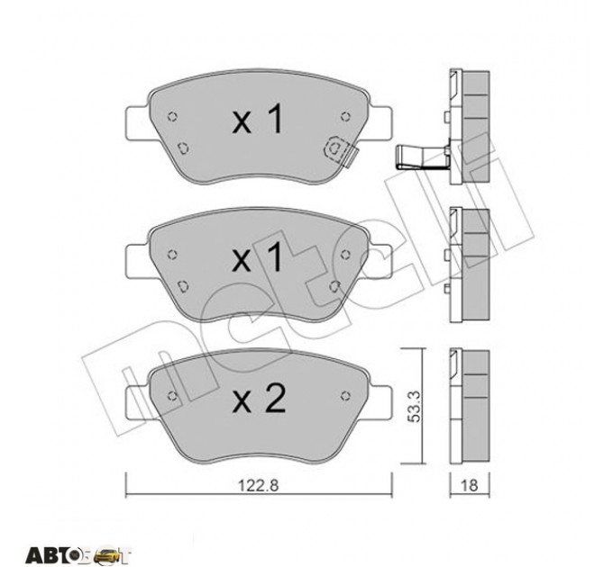 Тормозные колодки METELLI 22-0321-2, цена: 1 016 грн.