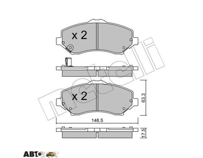 Тормозные колодки METELLI 22-0862-0, цена: 2 124 грн.