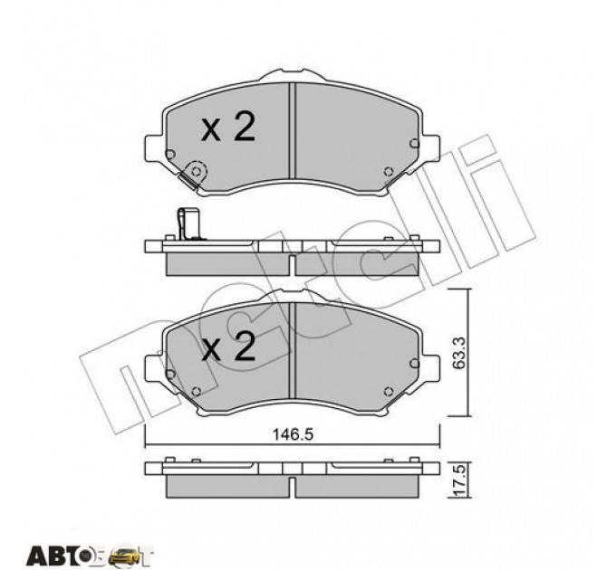 Тормозные колодки METELLI 22-0862-0, цена: 1 168 грн.