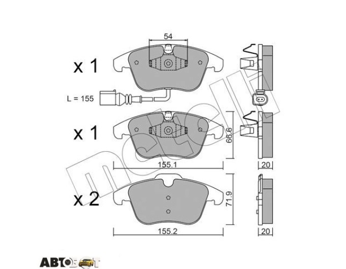 Тормозные колодки METELLI 22-0675-1, цена: 2 586 грн.