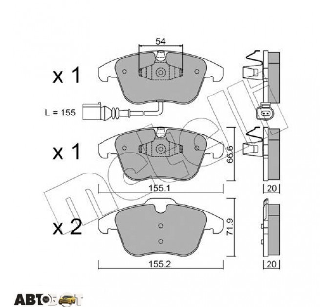 Тормозные колодки METELLI 22-0675-1, цена: 1 422 грн.