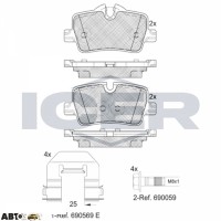 Гальмівні колодки ICER 182360