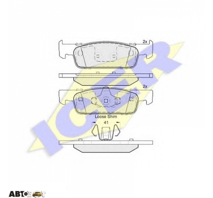 Гальмівні колодки ICER 182115, ціна: 1 052 грн.