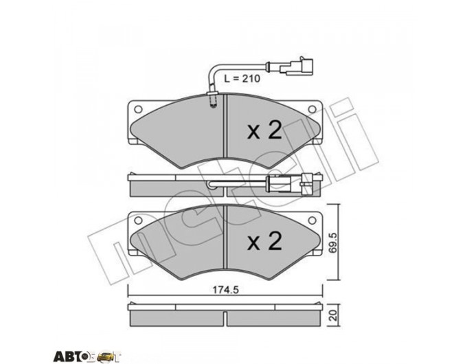 Тормозные колодки METELLI 22-0849-1, цена: 2 964 грн.