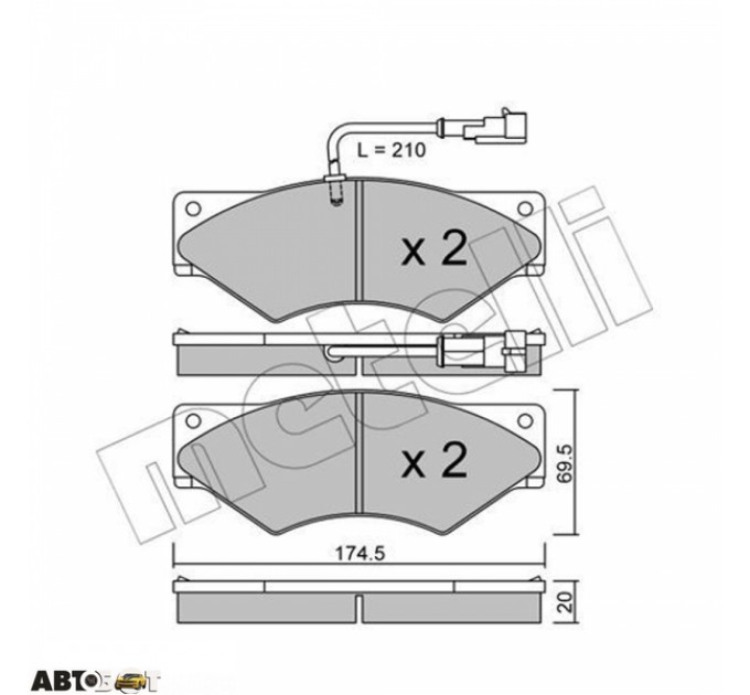 Тормозные колодки METELLI 22-0849-1, цена: 1 614 грн.