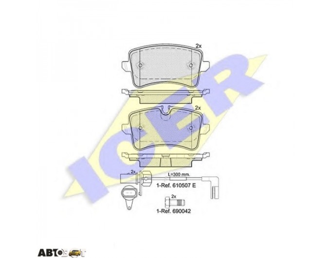 Гальмівні колодки ICER 181986, ціна: 4 460 грн.