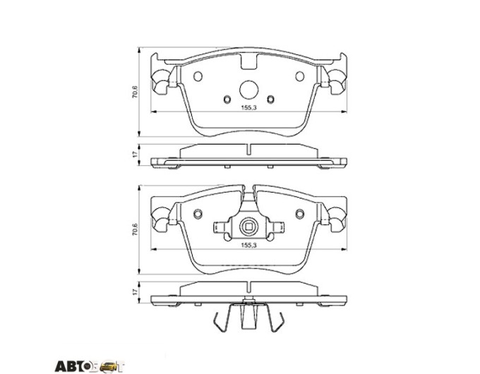 Тормозные колодки Bosch 0 986 494 696, цена: 2 938 грн.