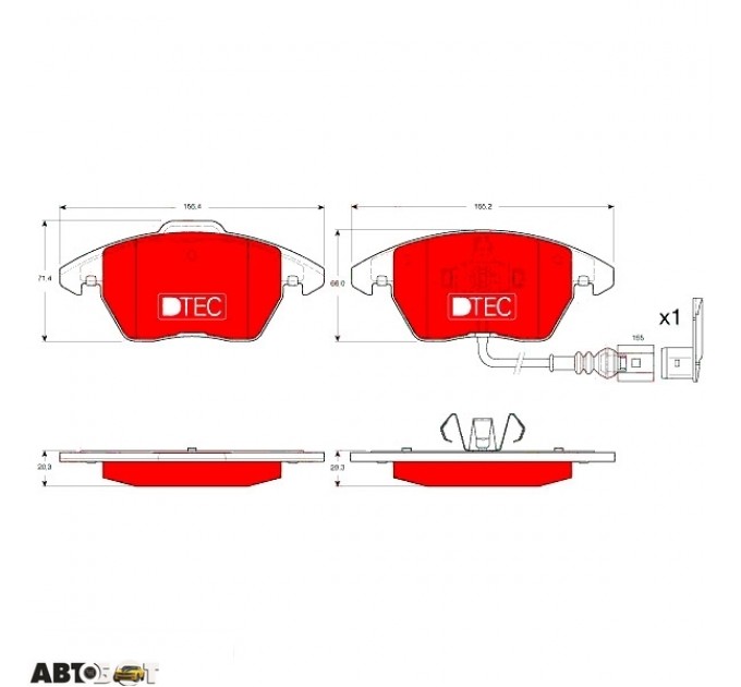 Гальмівні колодки TRW GDB1550DTE, ціна: 2 646 грн.