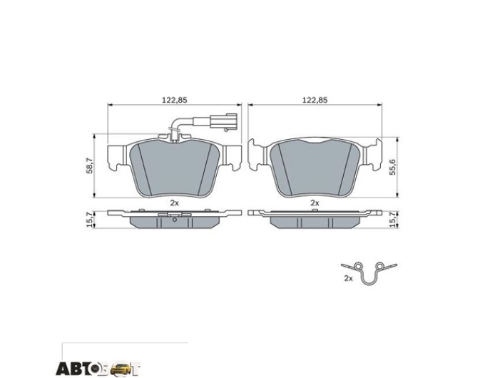 Тормозные колодки Bosch 0 986 424 848, цена: 3 448 грн.