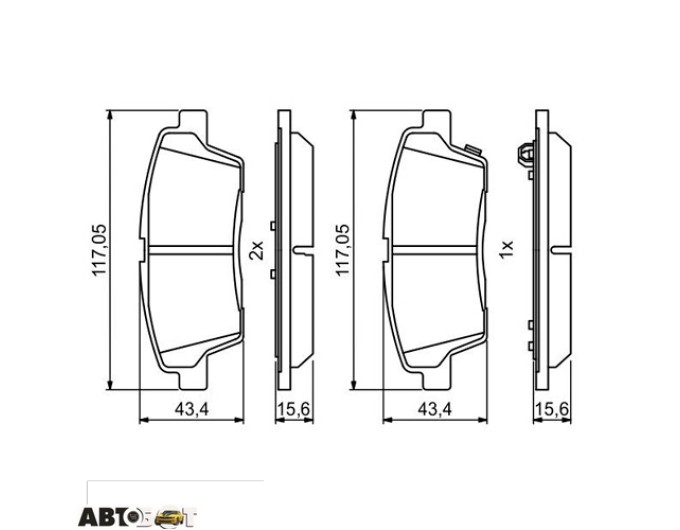 Тормозные колодки Bosch 0 986 494 766, цена: 1 777 грн.
