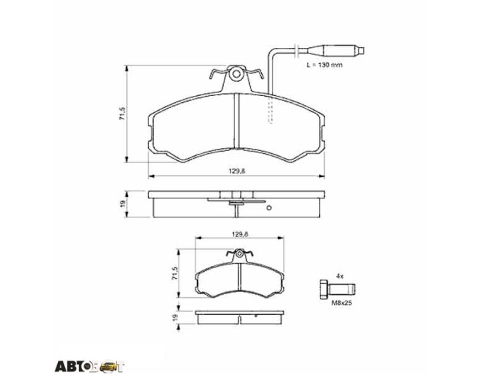 Тормозные колодки Bosch 0 986 467 411, цена: 2 552 грн.