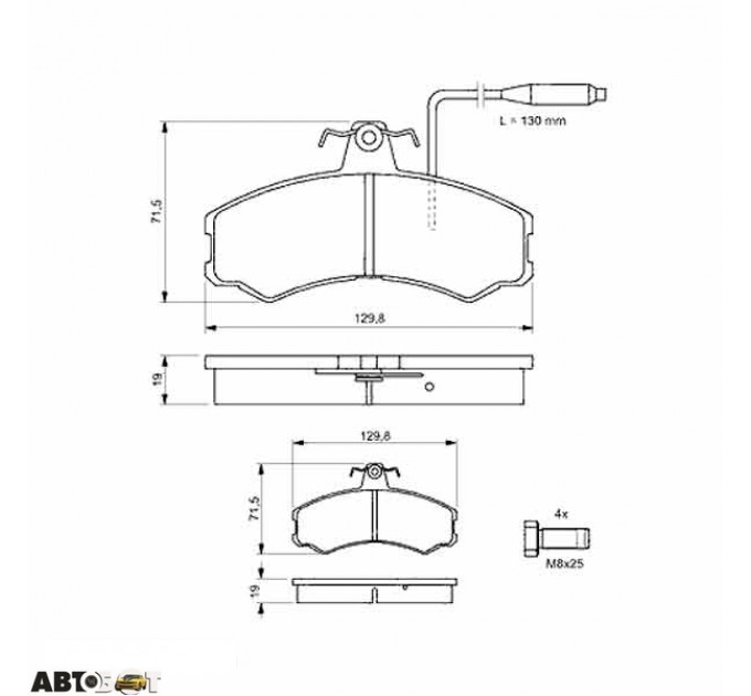 Тормозные колодки Bosch 0 986 467 411, цена: 1 390 грн.