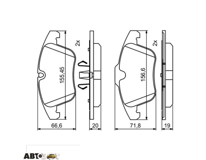 Тормозные колодки Bosch 0 986 494 830, цена: 3 390 грн.