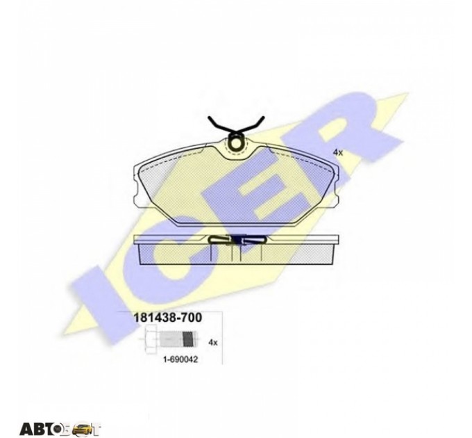 Тормозные колодки ICER 181438700, цена: 1 191 грн.