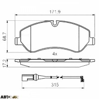 Гальмівні колодки Bosch 0 986 494 844