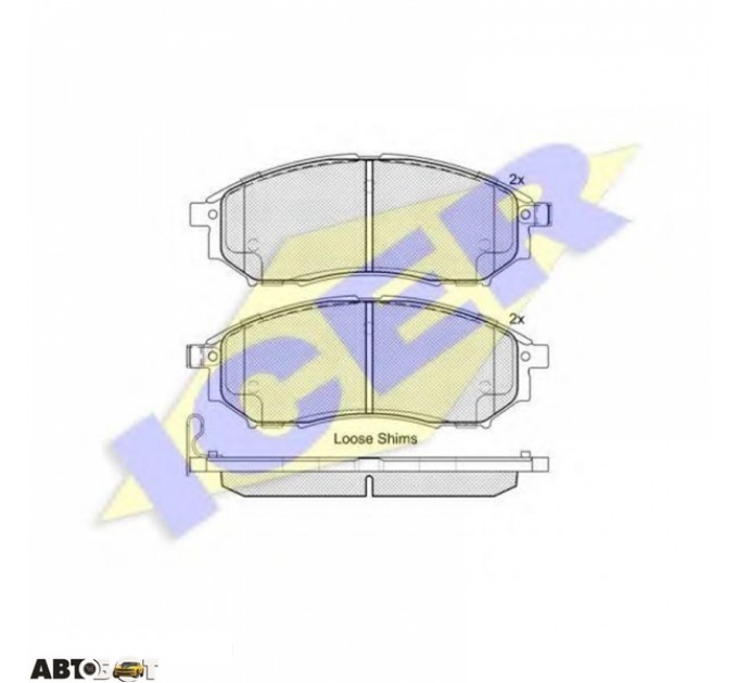 Гальмівні колодки ICER 181876, ціна: 1 191 грн.