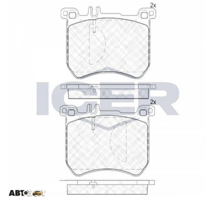 Гальмівні колодки ICER 182100, ціна: 1 649 грн.