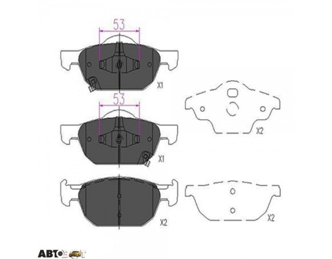 Тормозные колодки KAVO PARTS KBP-2043, цена: 1 812 грн.