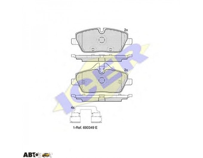 Тормозные колодки ICER 181662200, цена: 2 759 грн.
