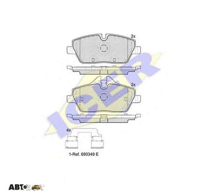 Тормозные колодки ICER 181662200, цена: 1 502 грн.