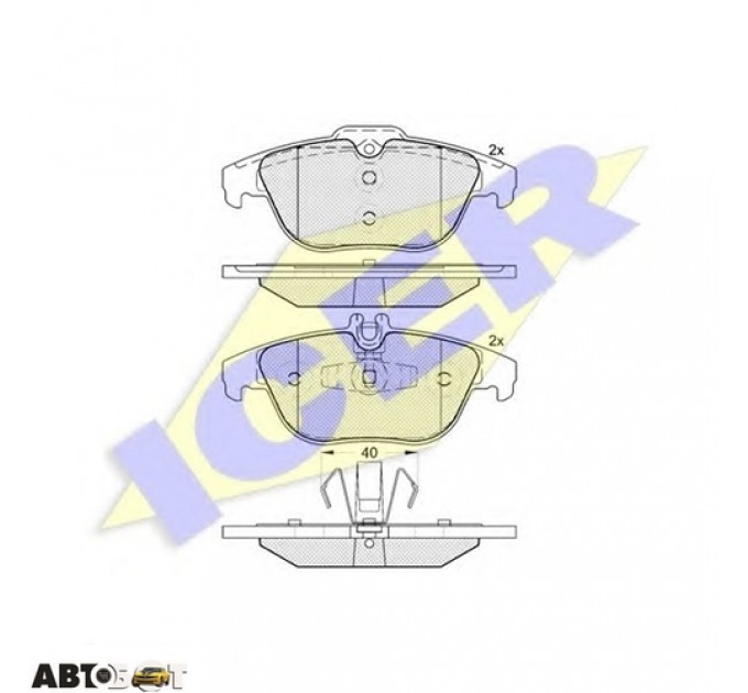 Тормозные колодки ICER 181900, цена: 1 332 грн.