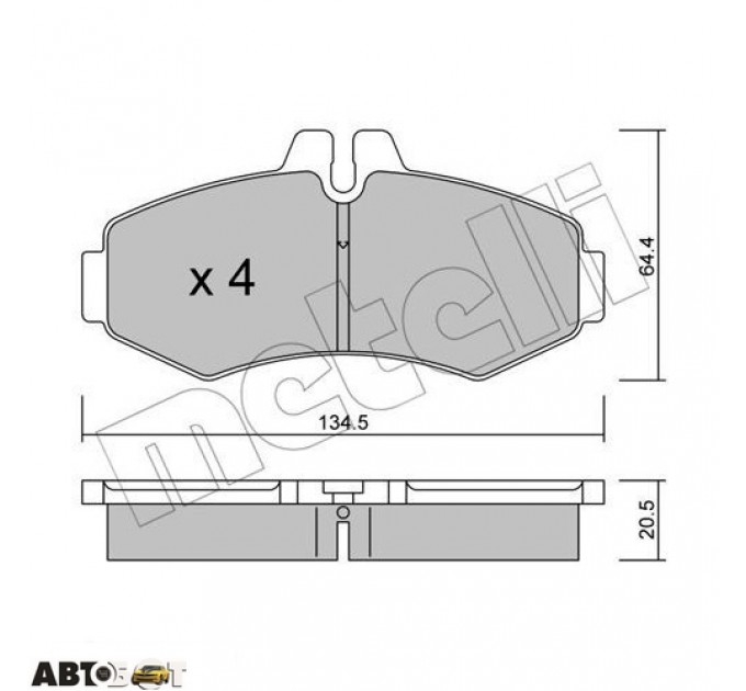 Тормозные колодки METELLI 22-0573-0, цена: 1 132 грн.