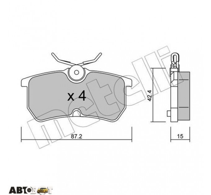 Тормозные колодки METELLI 22-0317-0, цена: 689 грн.