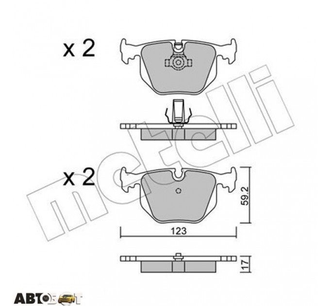 Тормозные колодки METELLI 22-0560-0, цена: 833 грн.