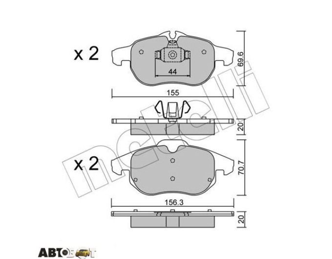 Тормозные колодки METELLI 22-0540-0, цена: 2 550 грн.