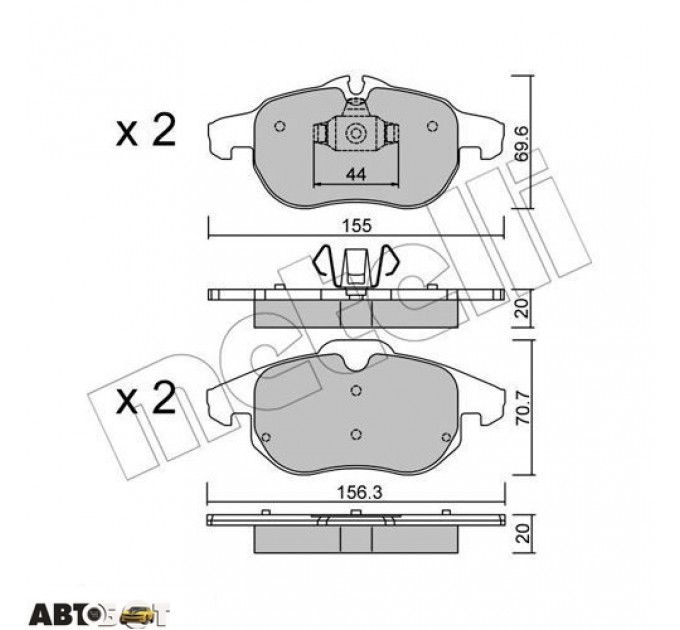 Тормозные колодки METELLI 22-0540-0, цена: 1 402 грн.