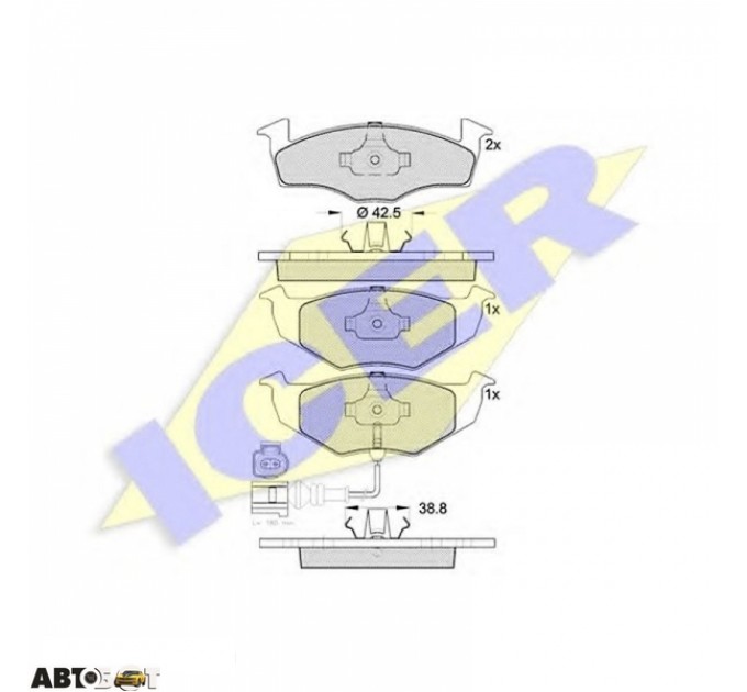 Тормозные колодки ICER 181590, цена: 1 264 грн.