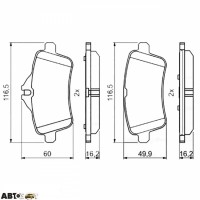 Гальмівні колодки Bosch 0 986 494 771