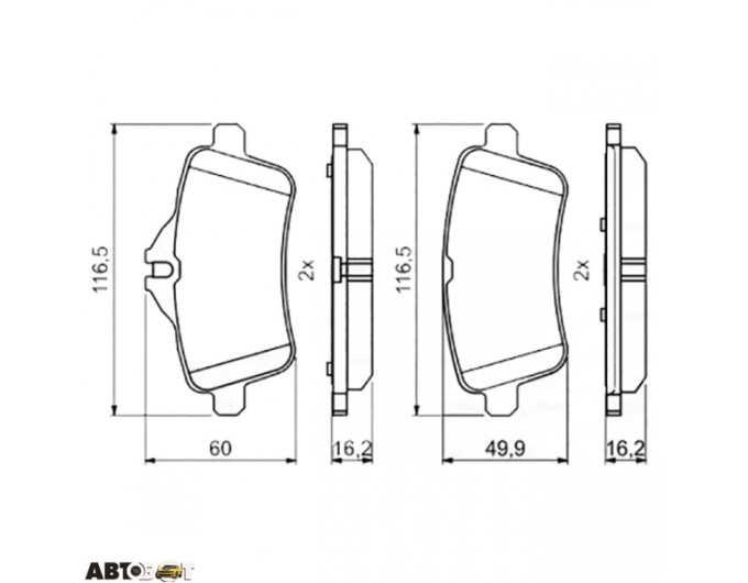 Тормозные колодки Bosch 0 986 494 771, цена: 2 531 грн.