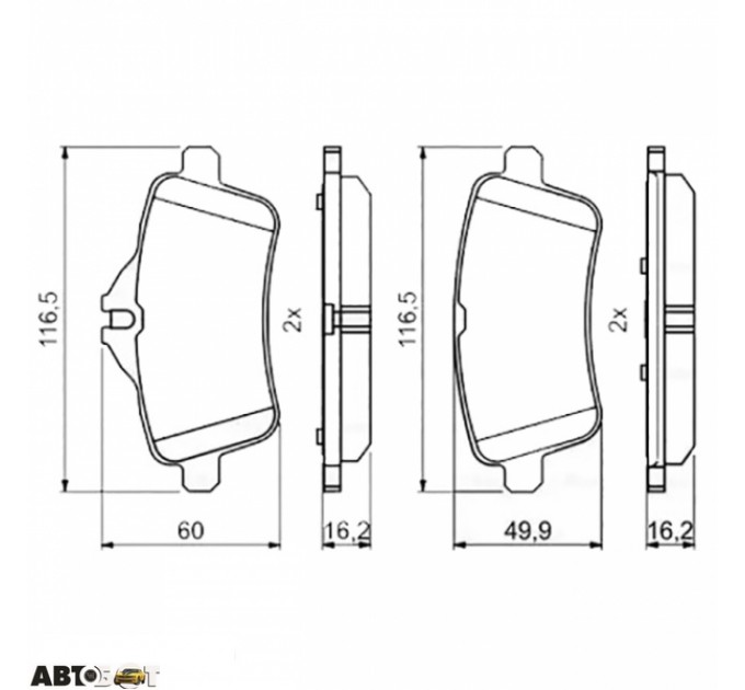 Гальмівні колодки Bosch 0 986 494 771, ціна: 1 378 грн.