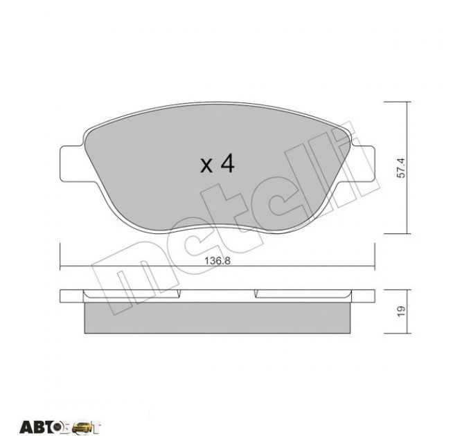 Тормозные колодки METELLI 22-0322-1, цена: 893 грн.