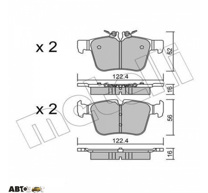 Тормозные колодки METELLI 22-1020-0, цена: 1 112 грн.